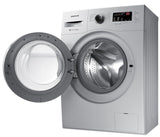 Samsung 7 KG, 5 star, Hygiene Steam with Inbuilt Heater, LED Display, Diamond Drum, Fully-Automatic Front Load Washing Machine with 20 years warranty on Digital Inverter(WW70R20GLSS/TL, DA SILVER)