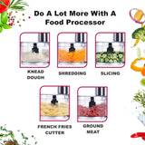 INALSA Food Processor with Atta Kneader 800 Watts|1.4L Processing Bowl 7 Accessories including Dough Maker Electric Chopper,French Fry Cutter, Slicer,Shredder,Meat Mincer Dough Maker Machine, Easy Prep