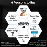 Samsung 653 L, 3 Star, Frost Free, Double Door, Convertible 5-in-1 Digital Inverter, Side By Side AI Enabled Smart Refrigerator with WiFi (RS76CG8003S9HL, Silver, Refined Inox, 2024 Model)