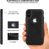 Apple iPhone X / XS Leather Case - Black