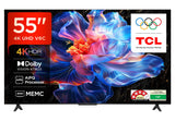 TCL 139 cm (55 inches) Metallic Bezel Less Series 4K Ultra HD Smart LED Google TV 55V6C (Black)