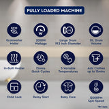 Electrolux 8kg/5kg 5 Star EcoInverter Fully Automatic Front Load Washer Dryer, EWW8024D3WB