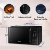 Samsung 23 L Solo Microwave Oven (MS23A3513AK/TL, Black, Auto Cook Programs, Child Safety Lock, Memory Feature, Deodorization, Ceramic Enamel Cavity)