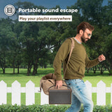 Philips Bluetooth Speaker TAS2218/94, 30W RMS with 6 Hrs Playtime, Retro Wooden Design, Indoor and Outdoor Mode, USB Playback, FM, Mic Input, Comes with Carry Strap (Brown)