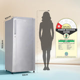 Haier 165 L 1 Star Direct Cool Single Door Refrigerator with Diamond Edge Freezing Technology, Easy Clean Back, Large Vegetable Box (HED-171MSA-P, Moon Silver, 2026 Model)