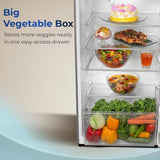 Haier 190 L 3 Star Direct Cool Single Door Refrigerator with Fast Ice Making, Easy Clean Back, Large Vegetable Box (HED-203TDSA-N, Dazzle Steel, )