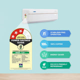 Blue Star 1.5 Ton 3 Star Wi-Fi Inverter Smart Split AC ( IC318VNUS, White)