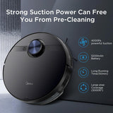 Midea M7 Robotic Vacuum Cleaner |Wet & Dry | BLDC Motor | 4000Pa Suction| 5Th Gen Lidar Navigation 30 Set Sensors |Auto Return Charge| Alexa & Google Enabled, 180 Minutes, Black