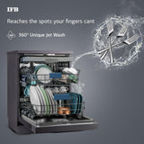 IFB 16 Place Settings with DeepClean Technology Powered by AI Freestanding Dishwasher (Neptune VX16, Inox Grey, Largest Capacity Washes upto 92 Utensils)