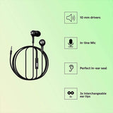 PHILIPS IN-EAR EARPHONE W MIC SHE1505 Black