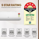 LG 1.5 Ton 5 Star DUAL Inverter Split AC (US-Q19YNZE, White)