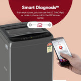 LG 8 Kg 5 Star Smart Inverter Technology Fully Automatic Top Load Washing Machine (T80VBMB4Z, Turbodrum, Auto Prewash, Stainless Steel drum, LED Display, Smart Diagnosis, Middle Black)