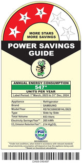 Samsung 653 L, 3 Star, Frost Free, Double Door, Convertible 5-in-1 Digital Inverter, Side By Side AI Enabled Smart Refrigerator with WiFi (RS76CG8003B1HL, Black Matt)