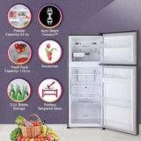LG 242 L 3 Star Smart Inverter Frost-Free Double Door Refrigerator(GL-I292RPZX, Shiny Steel, Door Cooling+)