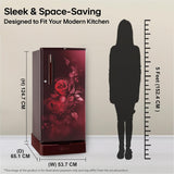 LG 185 L, 4 Star, Smart Inverter, Direct Cool Single Door Refrigerator (GLD1945ZOSE, Scarlet Euphoria, Base stand with Drawer)