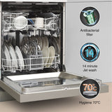 Godrej Eon Dishwasher | Steam Wash Technology |13 place setting |Perfect for Indian Kitchen| A+++ Energy rating | DWF EON VES 13Z SI STSL- Satin Silver