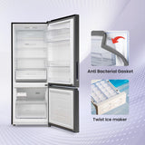 Haier 325 L, 3 Star, Convertible 14-in-1, Triple Inverter & Fan Motor Technology, with Display Frost Free, Bottom Mounted Double Door Refrigerator (HEB-333GB-P, GE Black)