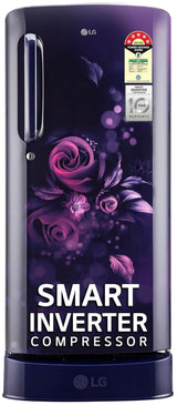 LG 185 L Direct Cool Single Door 5 Star Refrigerator with Base Drawer (Blue Ilan, GL-D201ABIU)