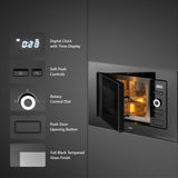 Kaff KMW 5PJ Builtin Microwave Oven for Kitchen 20 Litre with Child Lock Digital Clock & Time Display Microwave Grill Defrost & Combination Programming Mode Black
