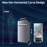 Samsung 189 L, 4 Star, Digital Inverter, Direct-Cool Single Door Refrigerator (RR21H2G24S8/HL, Silver, Elegant Inox, Single Touch Defrost, )