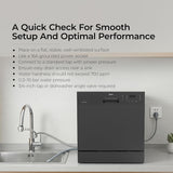 Midea 8 Place Setting Countertop Dishwasher, 6 Wash Programs, Intensive Wash, Water Efficient MDWTT0802D(B) (Portable Table Top, Compact Design, Suitable for Indian Utensils, Small Family Use)