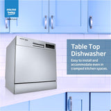 Voltas beko 8 Place Settings Table Top Dishwasher (2020/2021, DT8S, Silver, Inbuilt Heater)
