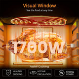 INALSA Air Fryer Oven|12L,1700W|Stainless Steel Body|12-in-1 Functions,Fry,Bake,Grill,Dehydrate&Reheat|12 Preset|Rotisserie&Convection|Dishwasher Safe Accessories|Aero Crisp