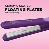 Havells HS4101 Ceramic Plates Fast Heat up Hair Straightener, Straightens & Curls, Suitable for all Hair Types (Purple)