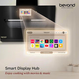 Beyond Appliances Eris 90cm Auto Clean Slant Kitchen Chimney | 1500 CMH Suction | Filterless | Smart Touchscreen Display | Touch Control | Black | PAN INDIA SERVICE| BA-SL-ER-AD-90-CH-001