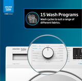Voltas Beko, A Tata Product 7 Kg 5 Star Inverter, Quick 14-Min Wash Fully Automatic Front Load Washing Machine (WFL7012B7JVBKA/WXV, White, Inbuilt Heater/Hygiene Steam/Digital Display)