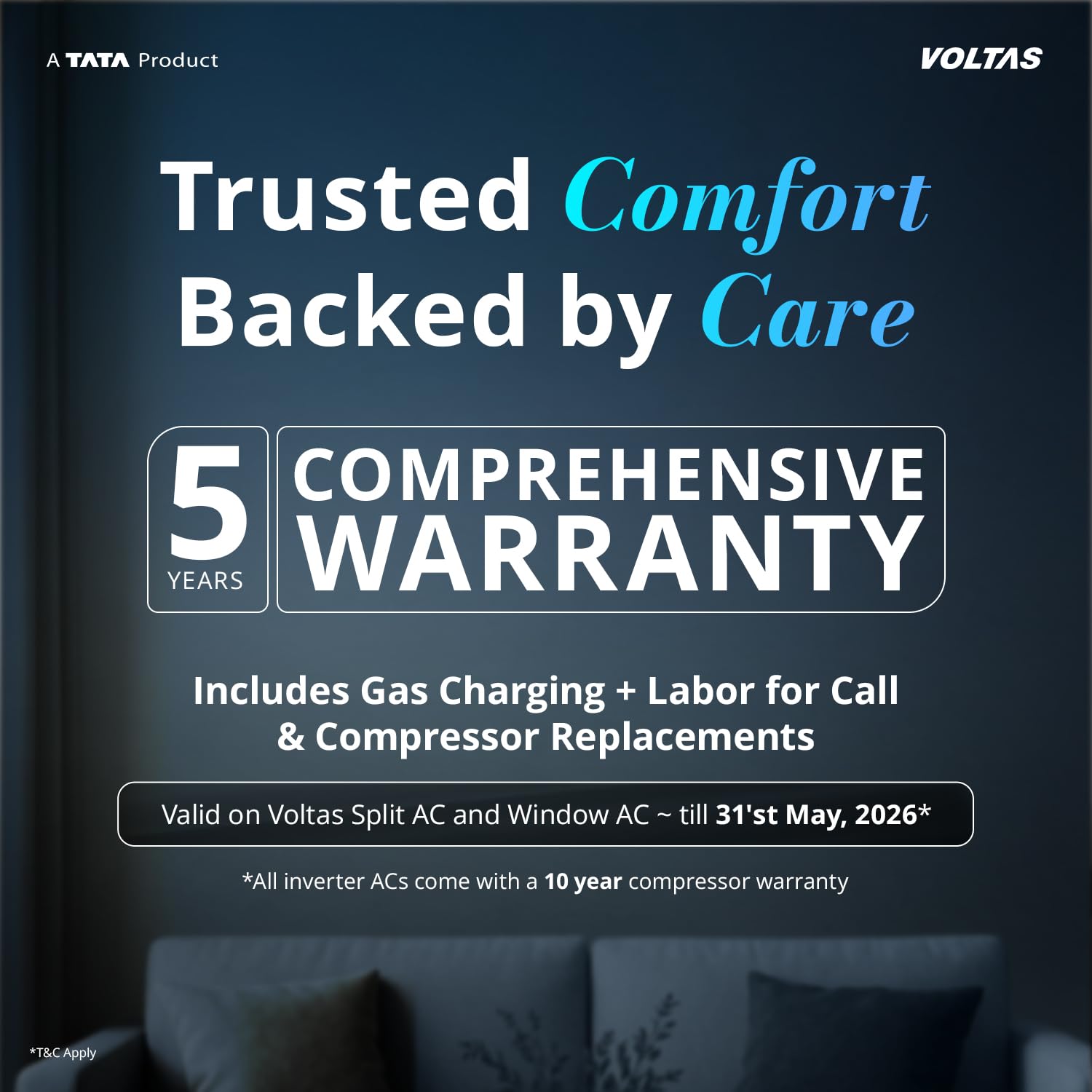 Voltas 1.5 ton 2 Star Fixed Speed Window AC (2026 Model,Copper, Anti Dust Filter, 2-way Swing, Memory Restart, Sleep Mode (182FS PRISM, White)