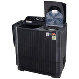 LG 11 Kg 5 Star Wind Jet Dry Rat Away Technology Semi-Automatic Top Loading Washing Machine (P1155SKAZ, Roller Jet Pulsator, Punch + 3, Middle Black)