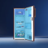 Acer 190L 2 Star Direct-Cool Single Door Refrigerator (AiSense, AR190AD2FWTD, WINE FLOWER TIANA)