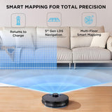 Midea M7 Evo Robotic Vacuum Cleaner | 8000Pa Suction| BLDC Motor | Wet & Dry| 5200 mAH |30 Set of sensors | WiFi & Alexa Control