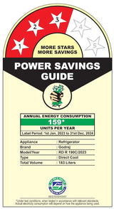 Godrej 183 L 3 Star Farm Fresh Crisper Technology With Jumbo Vegetable Tray Direct Cool Single Door Refrigerator(2023 Model, RD R190C THF FR BL, Floral Blue)