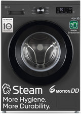 LG 7 Kg, 5 Star, Direct Drive Technology, Steam Wash, 6 Motion DD, Fully-Automatic Front Load Washing Machine (FHB1207Z2M, Allergy Care, In-Built Heater, Touch Panel, Middle Black)