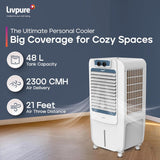 Livpure Coolmist Personal Air Cooler-48 L With 12'' Fan, Anti-Bacterial Honeycomb Pad, Ice Chamber And 2 Year Warranty On Motor (White Colour),170 Watts