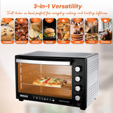 Inalsa Oven MasterChef 46SSRC OTG (46 Liter) with Motorised Rotisserie and Convection, 2000W, 4 Stage Heat Selection, Stainless-Steel Finish| Suitable For Big Families (Silver)