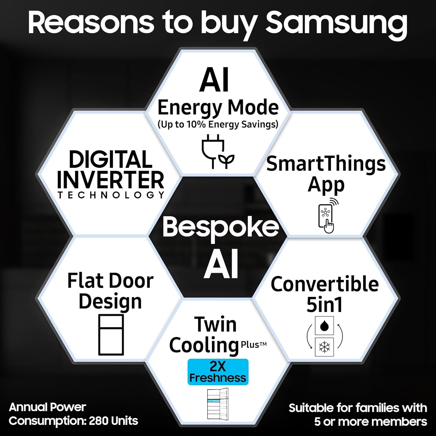 Samsung 350 L, 2 Star, Frost Free Double Door, Refrigerator (RT38DG5A2BSLHL, Real Steel)
