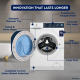 Electrolux 9 Kg/6 Kg Fully Automatic Front Load Washer Dryer Combo (UltimateCare 500, EWW9024P5WB, SensiCare System, White) | Open Box like New |