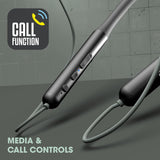 Zebronics Zeb Yoga 90 Plus Wireless in-Ear Neckband Earphone Supporting Bluetooth 5.0, Dual Pairing,Type C Charging,10mm Drivers,Metallic Magnetic Earpiece,Call & Media Controls, Splash Proof(Green)