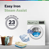 Bosch 10 kg, 5-Star, AI Active Water+, Anti Stain, Iron Steam Assist, Anti Tangle, Fully-Automatic Front Loading Washing Machine (WGA254ZJIN, Reload Function, In-Built Heater, Autumn Green)