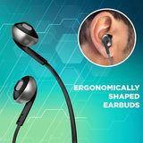 JBL T205BT Wireless Bluetooth in Ear Neckband Headphones with Mic (Black)