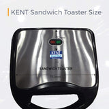 Kent Sandwich Maker, (16024), 700W, Non-Toxic Ceramic Coating Plate, Make 4 Sandwiches, Black, Standard