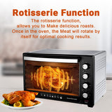 Inalsa Oven MasterChef 46SSRC OTG (46 Liter) with Motorised Rotisserie and Convection, 2000W, 4 Stage Heat Selection, Stainless-Steel Finish| Suitable For Big Families (Silver)