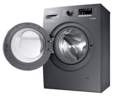 Samsung 7 kg, 5 star, EcoBubble Technology, Hygiene Steam with Inbuilt Heater, Digital Inverter, Fully-Automatic Front Load Washing Machine (WW70R22EK0X/TL, INOX GRAY)