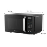 Midea 28 L Convection Microwave oven with Air Fry & Grill (MMOP03XA-ECSEBK) | 326 Auto cook menu | 900W | Child Lock