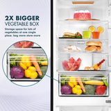 Haier 237 L, 3 Star, 8 In 1 Convertible, Twin Inverter Technology, Bottom Mounted Frost Free Double Door Refrigerator (HEB-243GB-P, GE Black)
