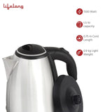 Lifelong LLEK15 Electric Kettle 1.5L with Stainless Steel Body, Easy and Fast Boiling of Water for Instant Noodles, Soup, Tea etc. ,(Silver)