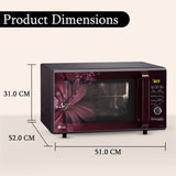 LG 28 L Convection Microwave Oven (MC2886BRUM, Black, Auto Cook Menu, Stainless steel cavity, Pasteurized Milk, 360° Motorised Rotisserie for Bar-be-queing, Indian Cuisine, Tandoor Se & Diet Fry)